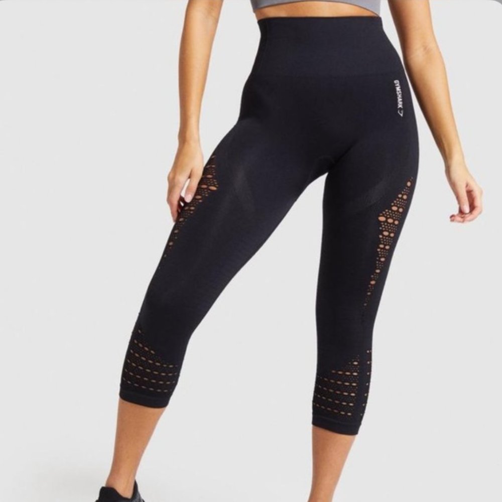 GYMSHARK • Energy+ Seamless Cropped Leggings
